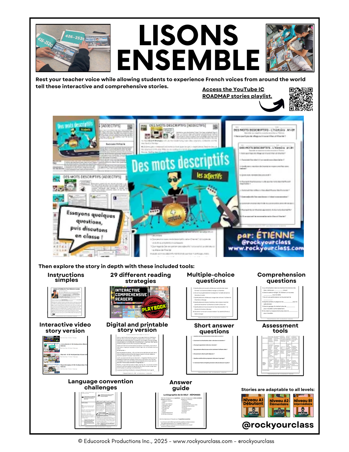 DES MOTS DESCRIPTIFS (Adjectifs) (A1-B1) 67-Page Full Package