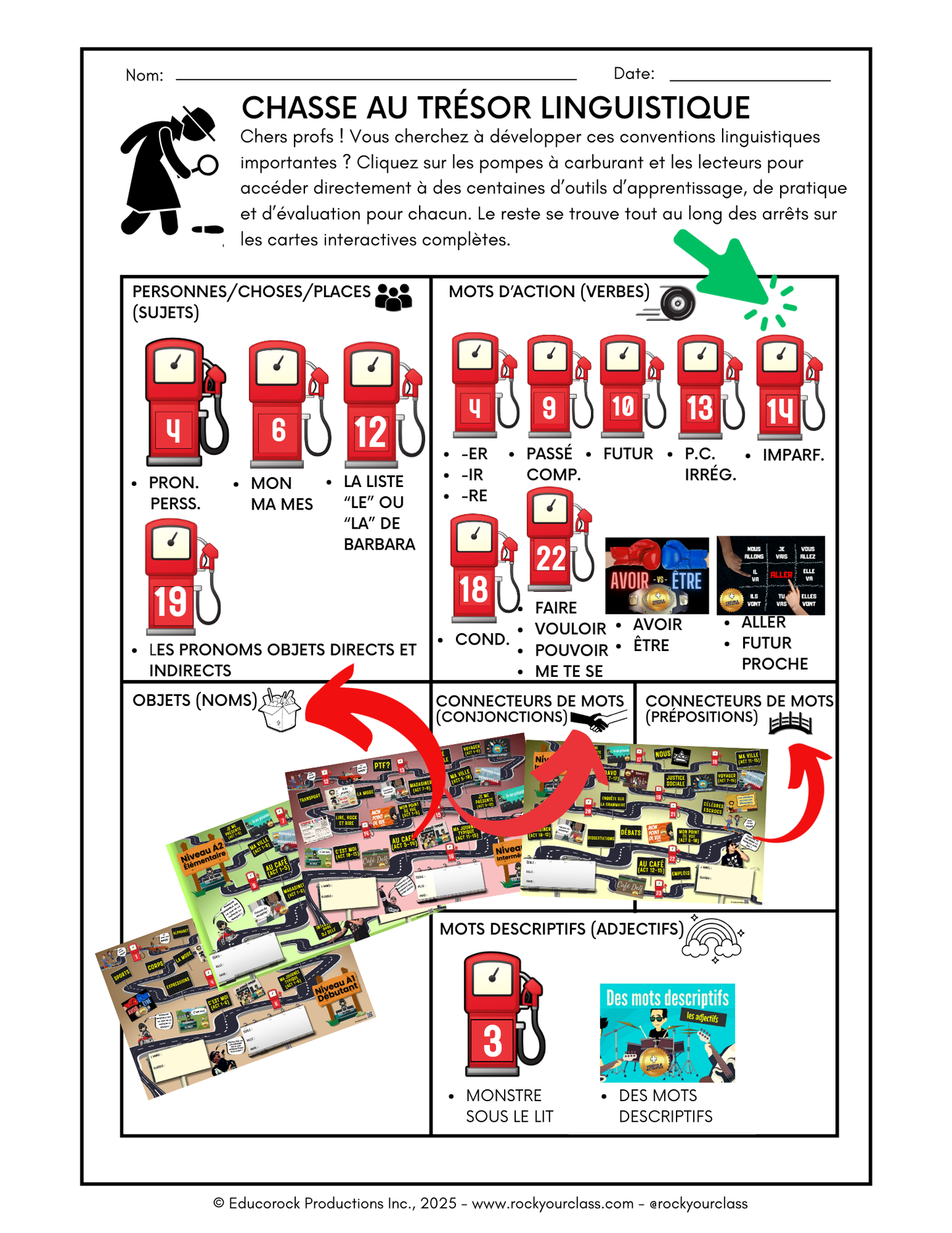 NUMÉROS (A1-B1) 85-Page Full package