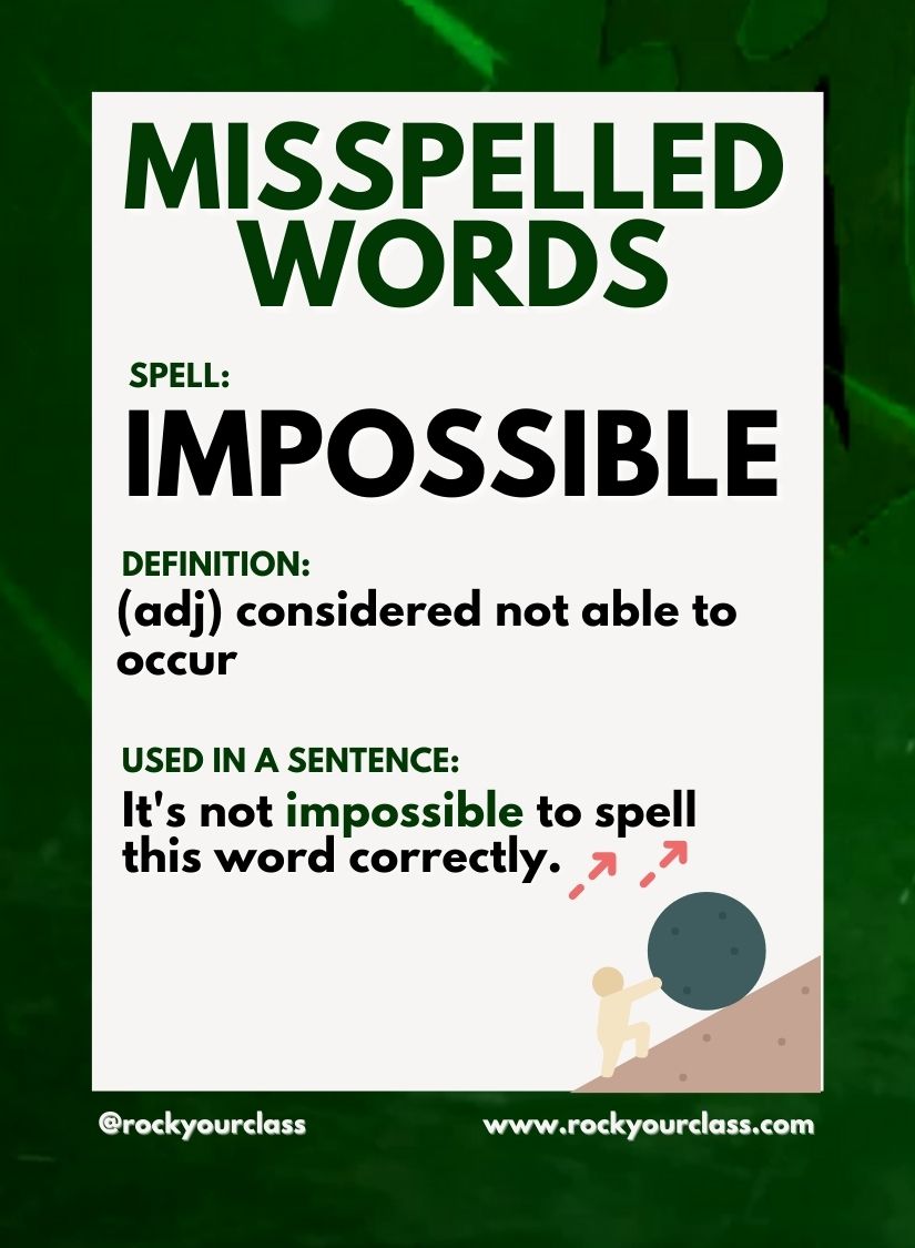 MISSPELLED WORDS - CONVO CARDS - PDF DOWNLOAD and PRINT