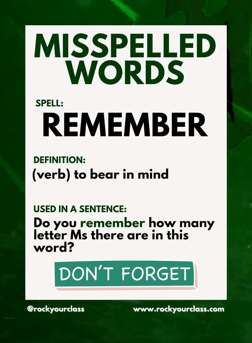 MISSPELLED WORDS - CONVO CARDS - PDF DOWNLOAD and PRINT