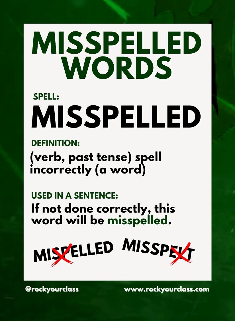 MISSPELLED WORDS - CONVO CARDS - PDF DOWNLOAD and PRINT