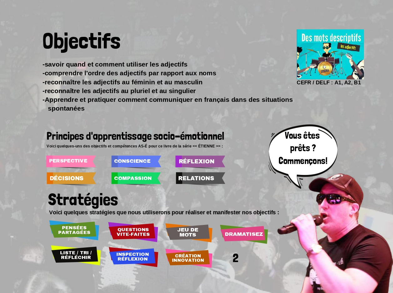 DES MOTS DESCRIPTIFS - ÉTIENNE Series- IC Reader - Single copy or Class sets of 20 or 30 with FULL FOREVER PLATFORM ACCESS INCLUDED ($135 value)