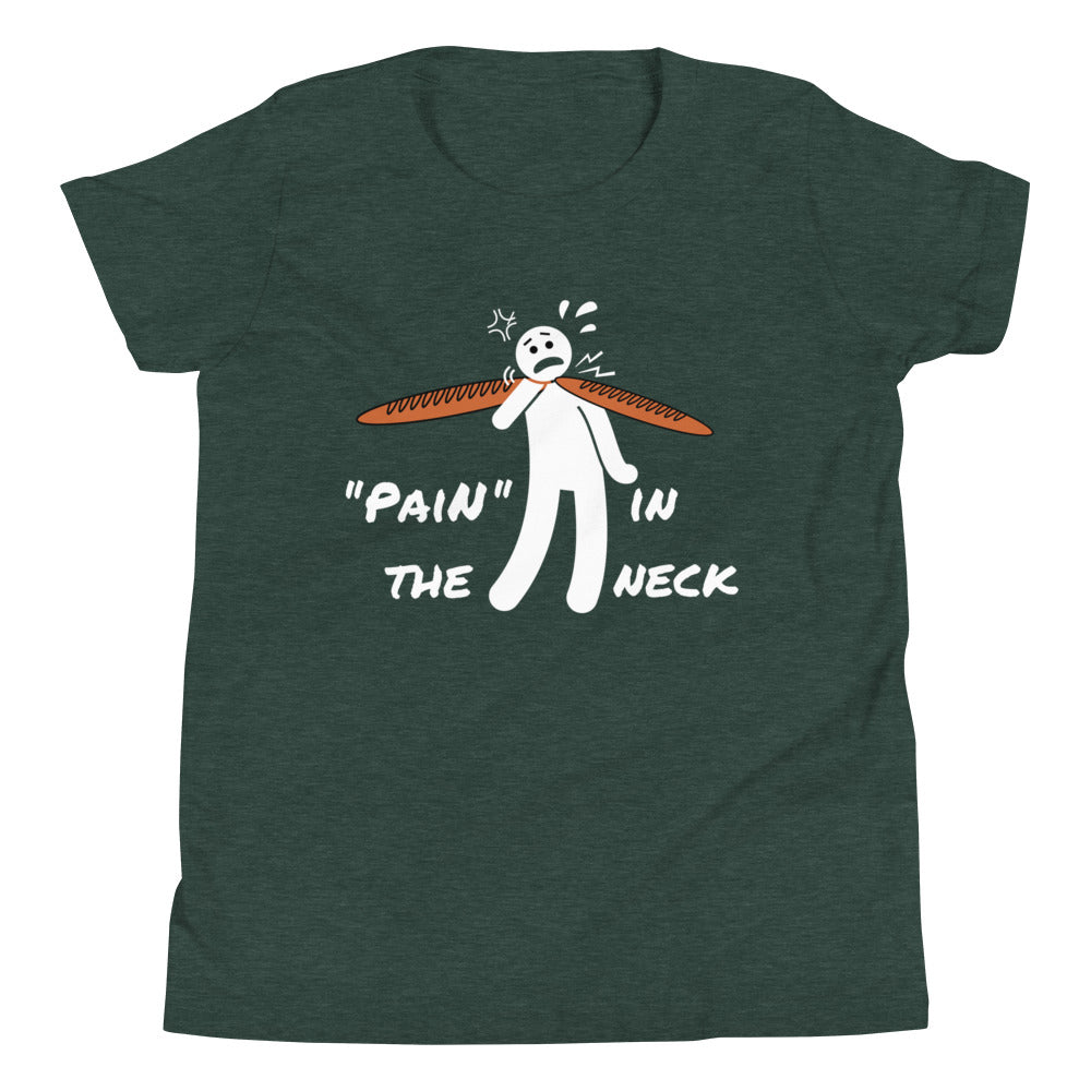 "Pain" in the Neck - Youth Short Sleeve T-Shirt - DARK