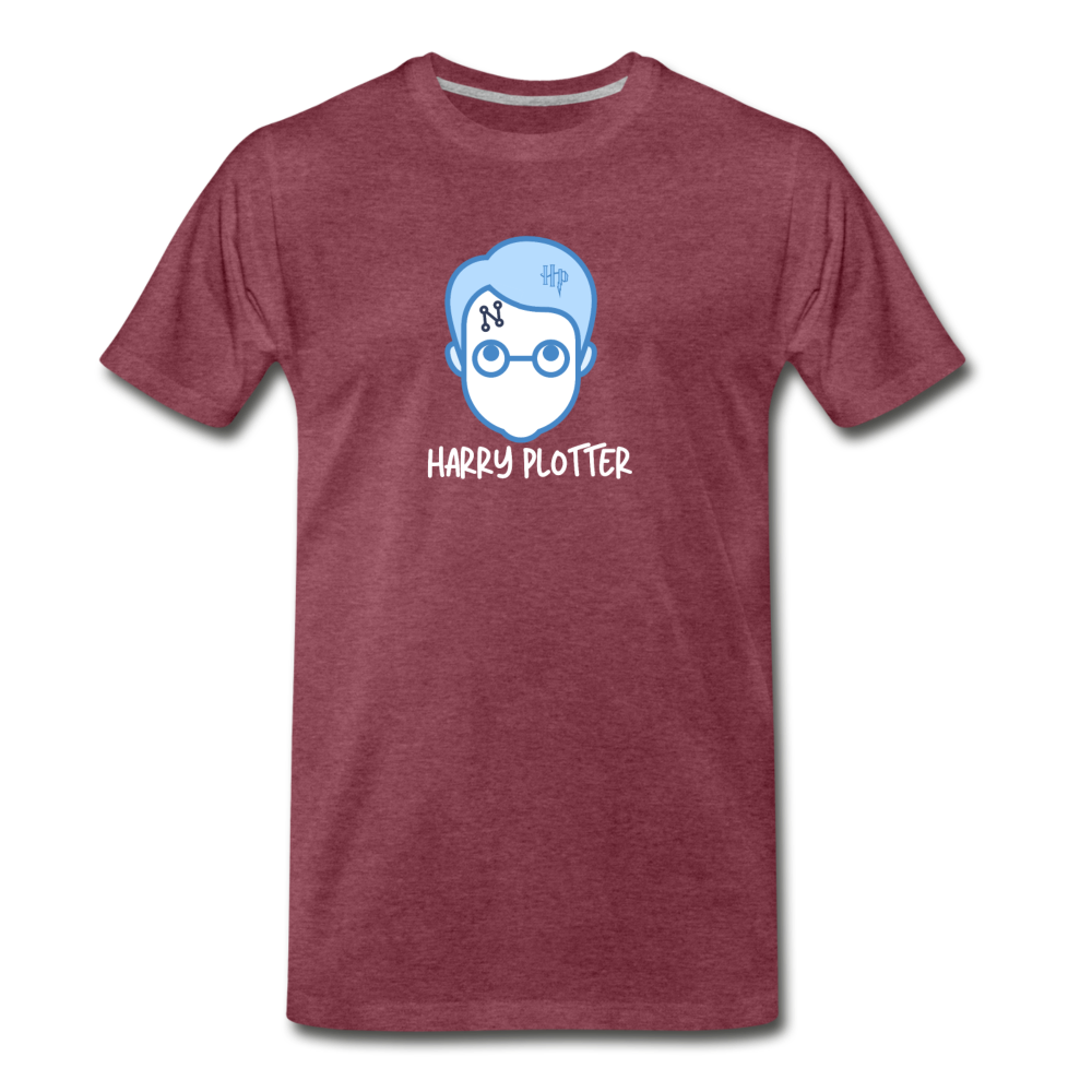 Harry Plotter - Men's Premium Math T-Shirt - heather burgundy