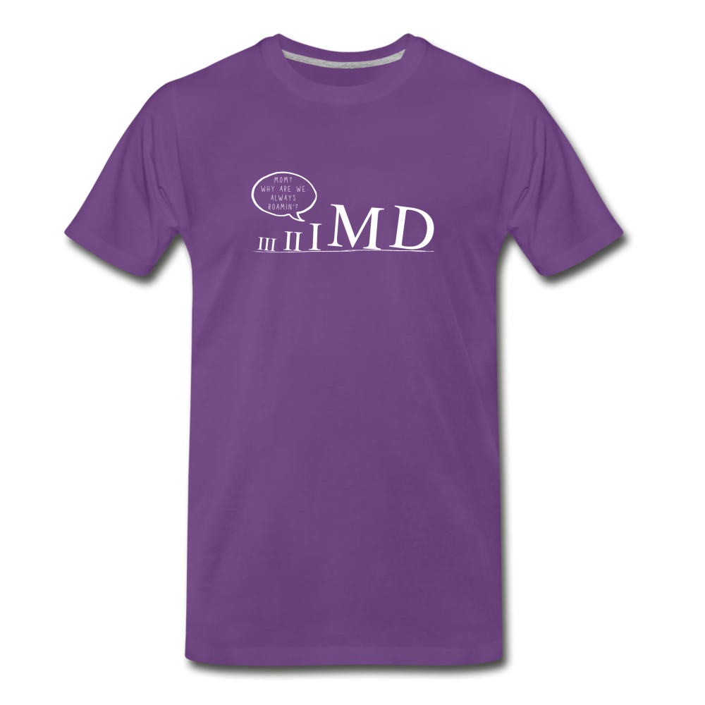 Roamin' Roman Numerals - Men's Premium T-Shirt - purple