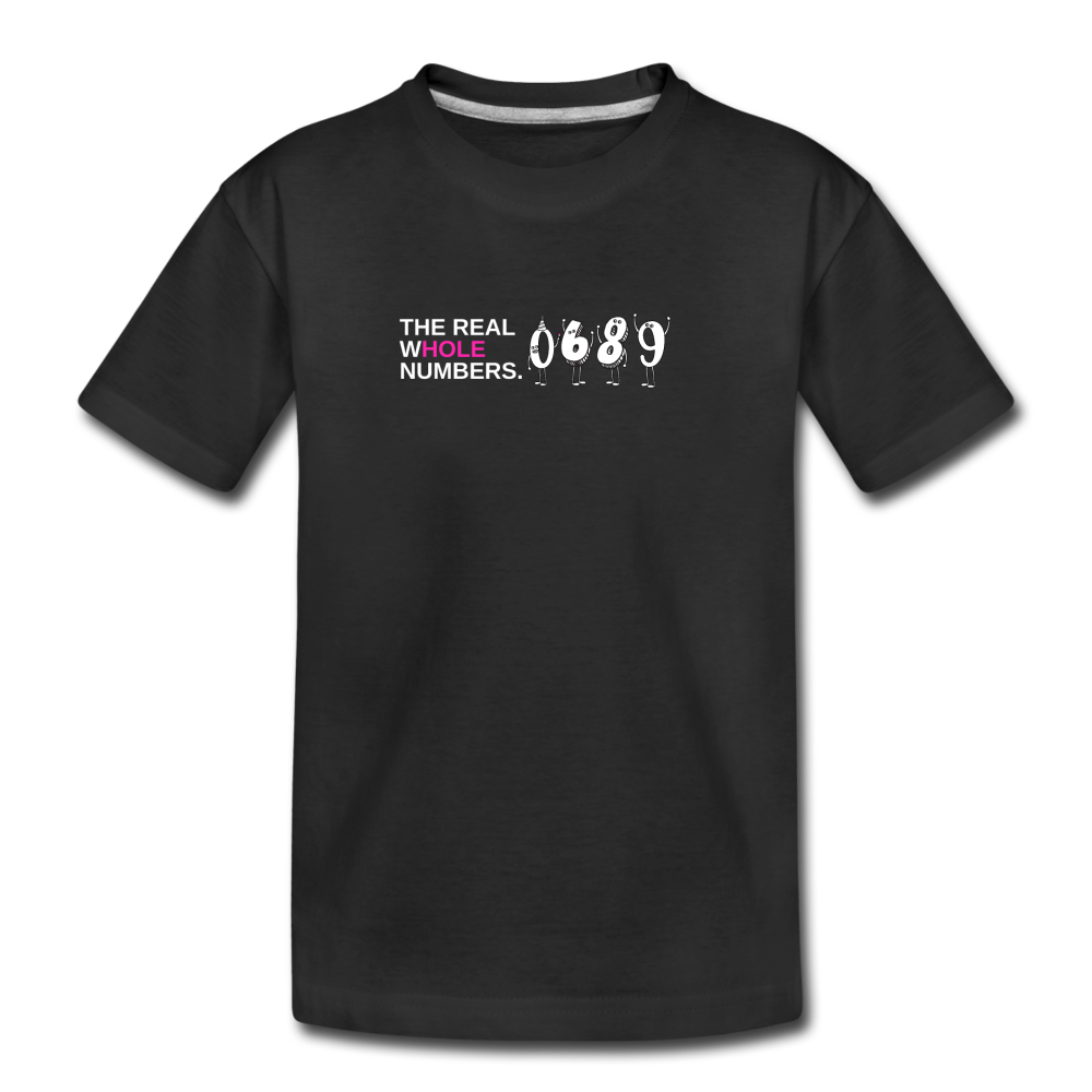 The Real Whole Numbers - Kids' Premium Math T-Shirt - black