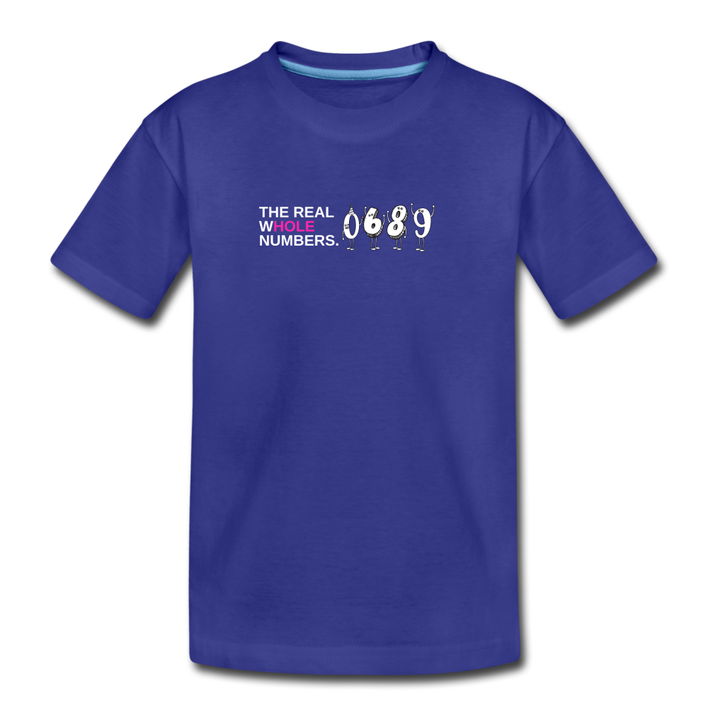The Real Whole Numbers - Kids' Premium Math T-Shirt - royal blue
