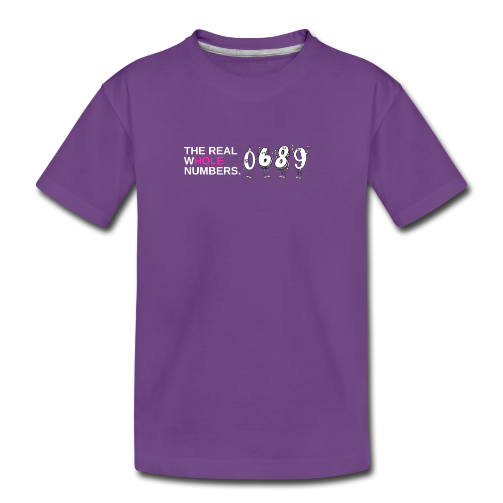 The Real Whole Numbers - Kids' Premium Math T-Shirt - purple