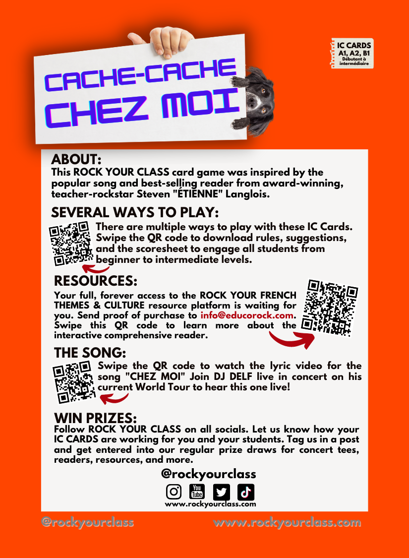 CACHE-CACHE CHEZ MOI - CONVO CARDS - PDF DOWNLOAD and PRINT