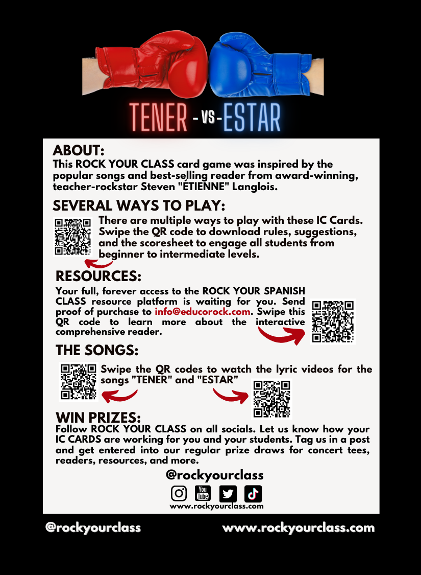 TENER vs ESTAR - CONVO CARDS - PDF DOWNLOAD and PRINT