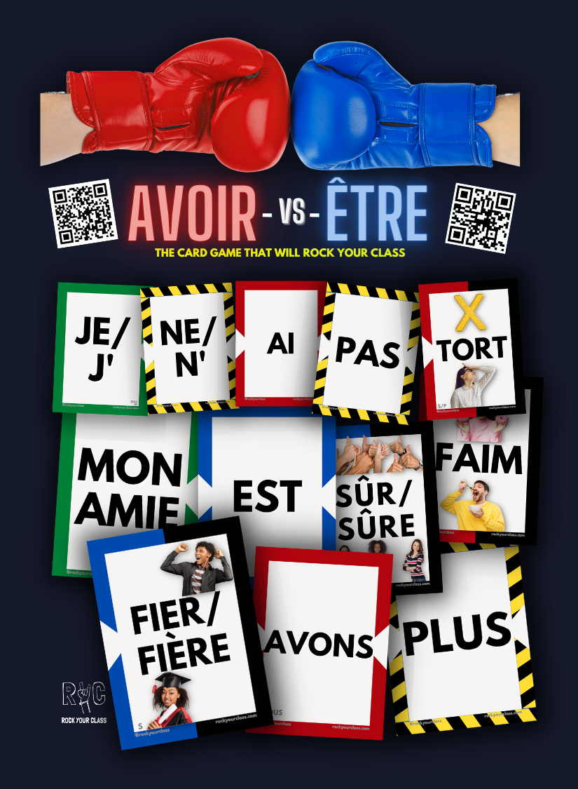 AVOIR vs ÊTRE - CONVO CARDS - PDF DOWNLOAD and PRINT