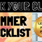 SUMMER CHECKLIST Rock Your Class #rockyourclass