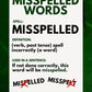 MISSPELLED WORDS - CONVO CARDS - PDF DOWNLOAD and PRINT