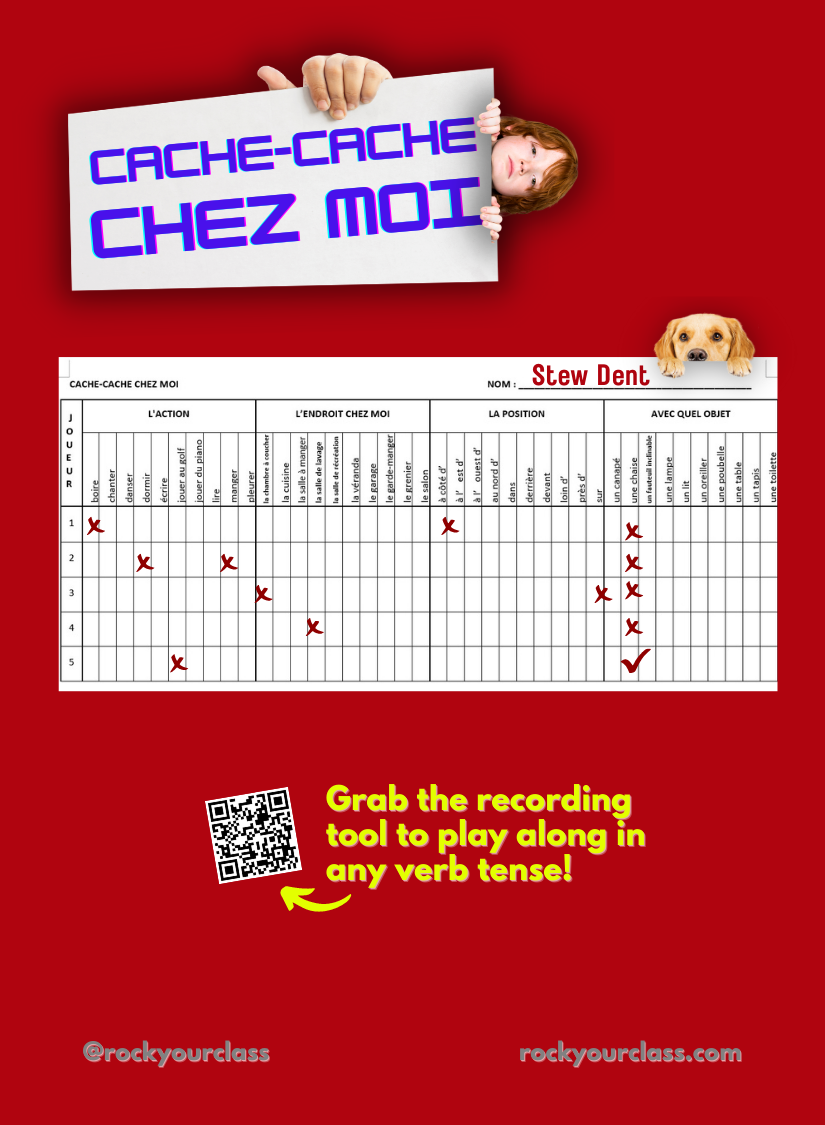 CACHE-CACHE CHEZ MOI - CONVO CARDS - PDF DOWNLOAD and PRINT