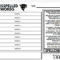MISSPELLED WORDS - CONVO CARDS - PDF DOWNLOAD and PRINT