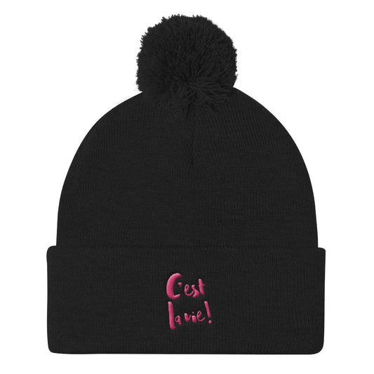 C'est la vie - Pom Pom Knit Cap - PINK LINE