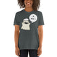 Halloween Spoofy-Spooky Bilingual Ghost saying "Le boo" Short-Sleeve Unisex T-Shirt