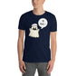 Halloween Spoofy-Spooky Bilingual Ghost saying "Le boo" Short-Sleeve Unisex T-Shirt