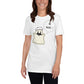 Halloween Spoofy-Spooky Bilingual Ghost saying "Le boo" Short-Sleeve Unisex T-Shirt